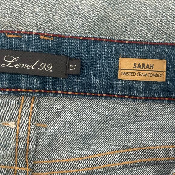 Level 99 Women's Sarah Twisted Seam Tomboy Light Wash Jeans Size 27 - Picture 8 of 9